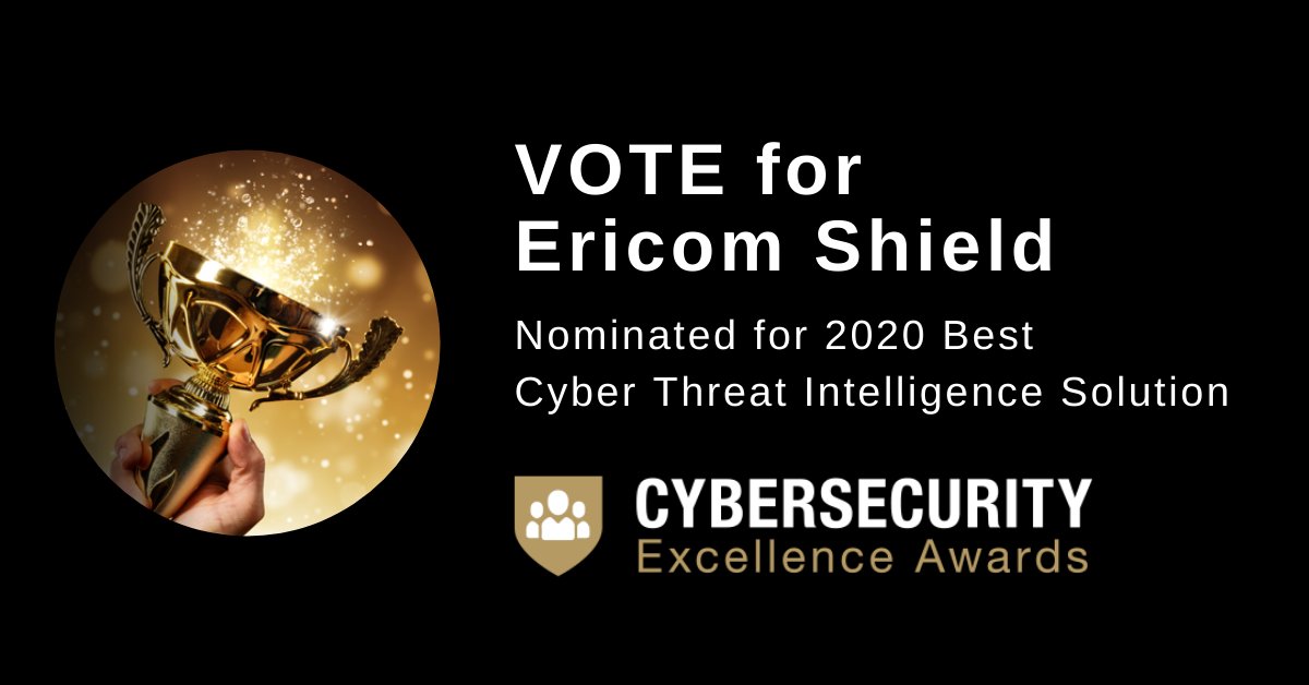 EricomGal's tweet photo. We're excited to announce that Ericom Shield is a nominee for the 2020 #CybersecurityExcellenceAwards. Help us win by casting your vote for us! https://t.co/ipLo7gcE7x #cyberthreat  #threatintelligence https://t.co/46obdUHpjs