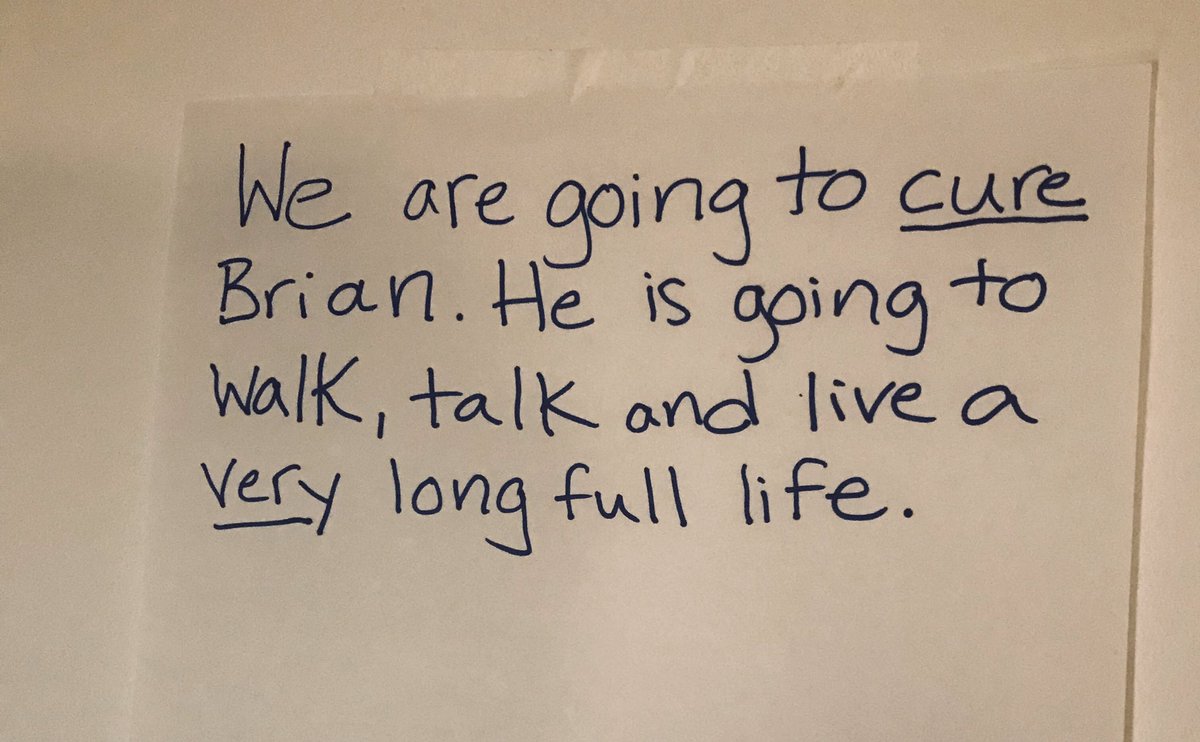 Two and a half years ago we brought our 2nd daughter home. The next week I was diagnosed with ALS. I promised my wife I would see our girls grow up.

Last week my wife put this sign up in our bedroom. When I saw it I told her I keep my promises. I will see our daughters grow up.