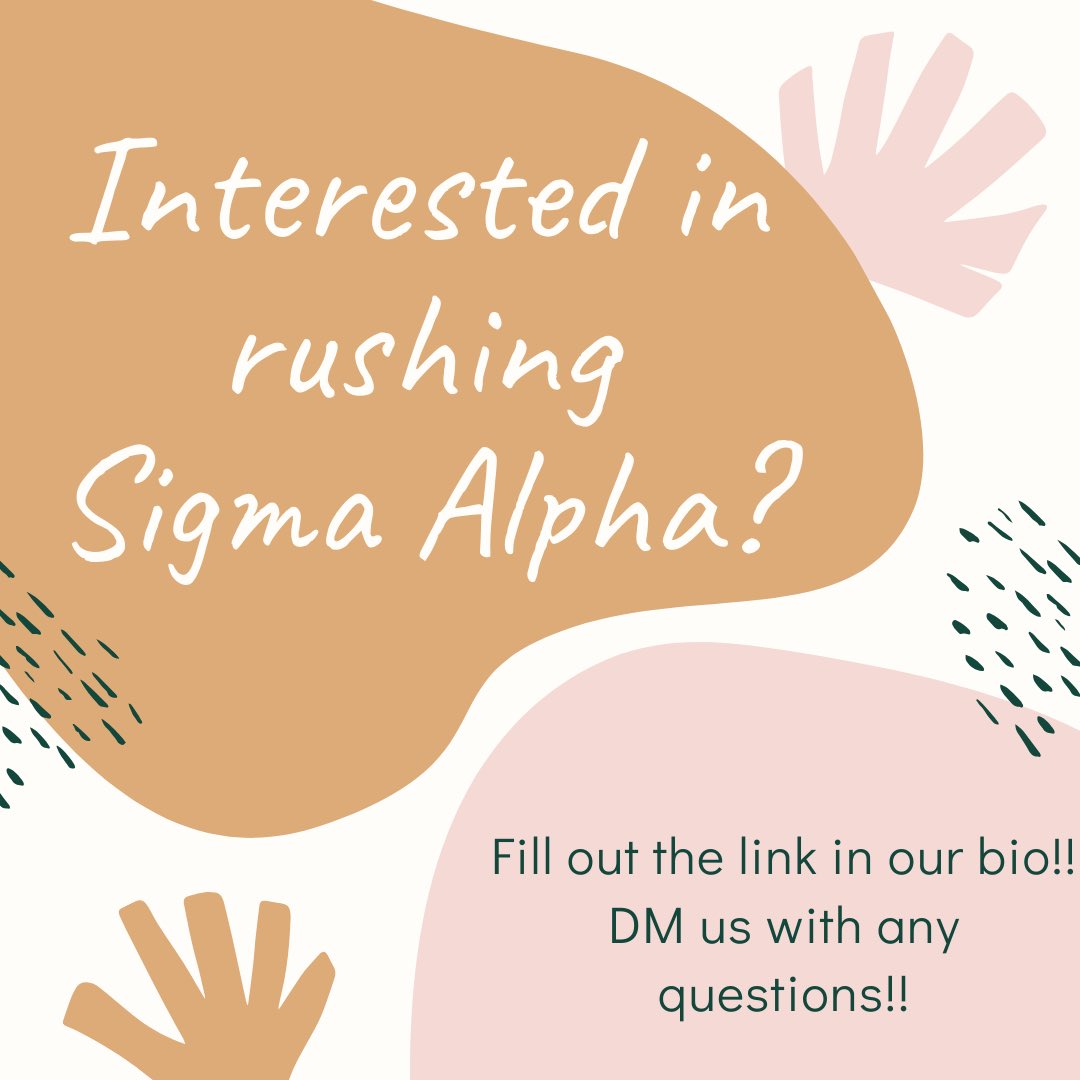 AggieSigmaAlpha's tweet photo. Interested in a spring rush?? Let us know by filling out the link in our bio!! 🤩 https://t.co/724HRK8cN6