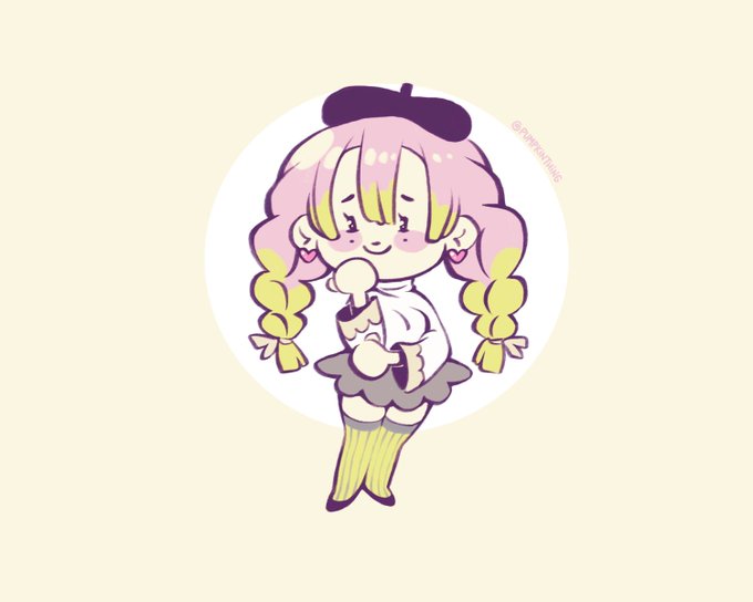 tess @ cm work 🌝さんがTwitterに投稿した甘露寺蜜璃(鬼滅の刃)のイラスト。