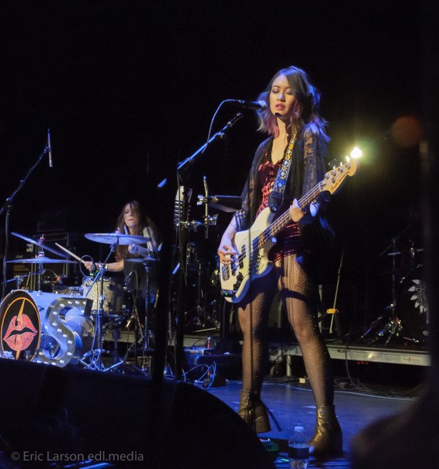 _ChromePR_'s tweet photo. #GlamSkanks bassist #MillieChan wasn't sure about joining the band until they took her the drag night at a local strip club in LA. Then, it was love.
Millie talks to @FretlessBassCom about the band and touring w/ #AdamAnt: https://t.co/t2PHdvM7cy https://t.co/jFrnKIua7Q
