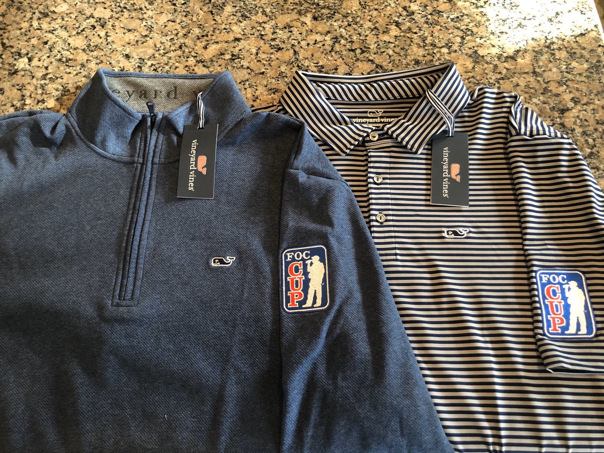 FOCCup1's tweet photo. Team unis are in! @vineyardvines hit a home run on these. Month away from the first 36 tourney holes of the #FOCCup. https://t.co/HXwqkAxmWY