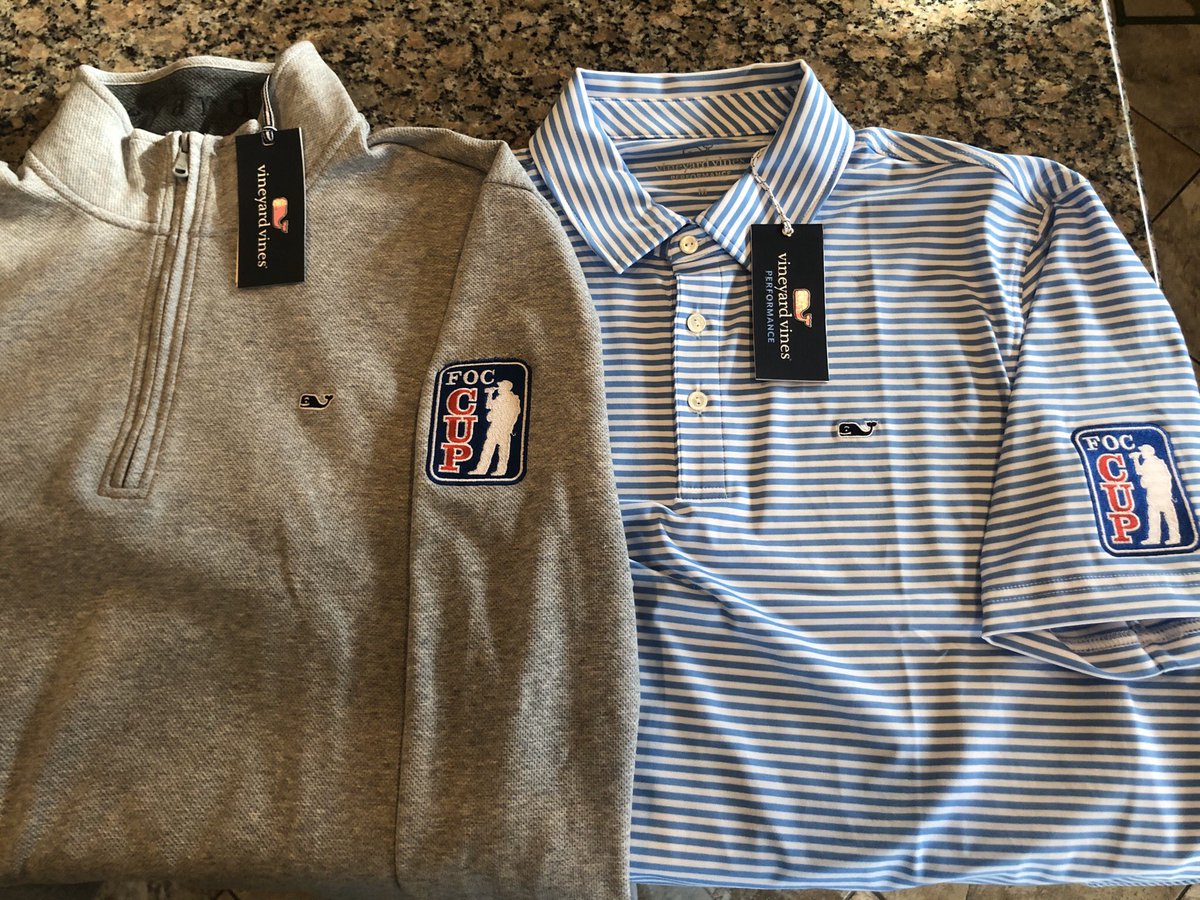 FOCCup1's tweet photo. Team unis are in! @vineyardvines hit a home run on these. Month away from the first 36 tourney holes of the #FOCCup. https://t.co/HXwqkAxmWY