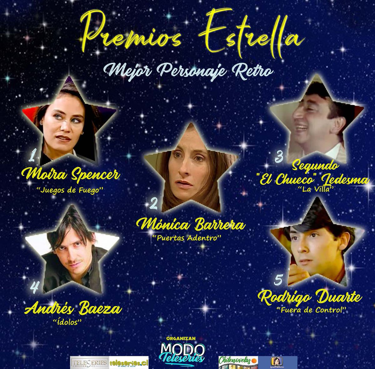 Chilenoveleros's tweet photo. 5) Romeo Singer @rsinger_romeo como "Rodrigo Duarte Salamanca" en #FueraDeControl @canal13 #PremiosEstrella #ModoTeleseries https://t.co/yYndSwoPv3