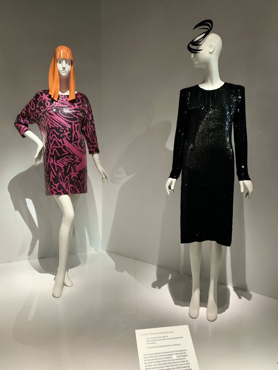 archivealive on X: ”The Message is the Medium: Fashion That Speaks”  gallery of “In Pursuit of Fashion: The Sandy Schreier Collection”  highlights contemporary post-WWII fashion w/ designs from Stephen Sprouse,  Chloè, Patrick