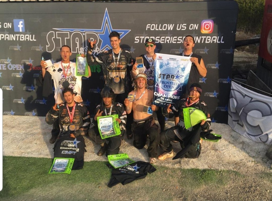 Papa_Chapa_'s tweet photo. Another first place! Got over 4000$ is prizes and all the bragging rights. I love these guys. 
#paintball #shooter #TexasPaintball #ATXKings https://t.co/bu3WVy3TUx