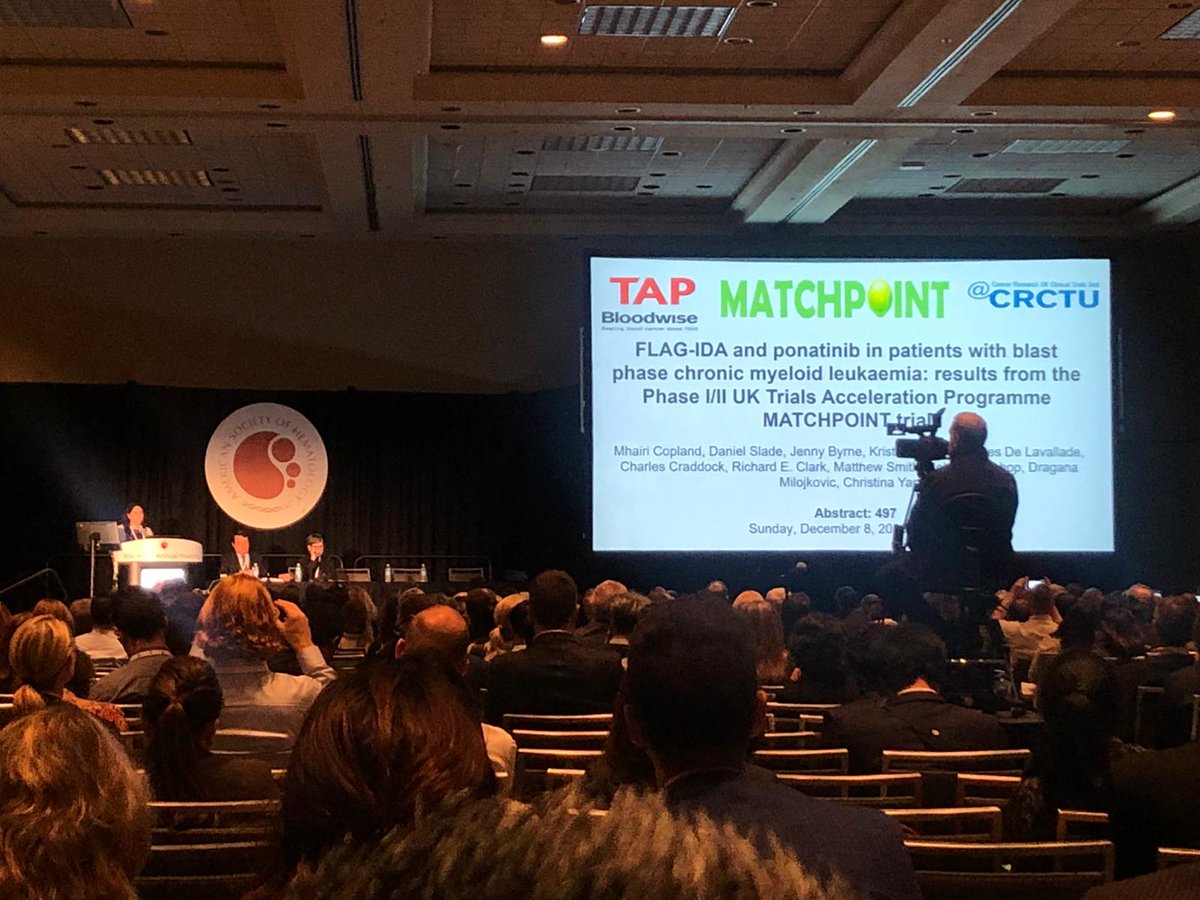 SoniaFox_TAP's tweet photo. Fantastic to see @CoplandMhairi present the results of the TAP trial MATCHPOINT #ASH2019 @Bloodwise_res https://t.co/bOEWlfiesq