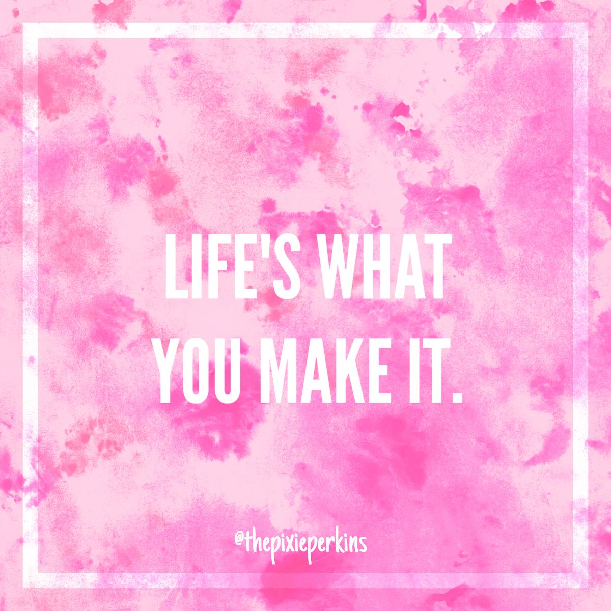 ThePixiePerkins's tweet photo. Hannah Montana immediately came to mind, lol, but this is so true!!
And I don't know about y'all, but I want to continually make my life GREAT! 😊💗

#pixieperkins #tumblrquote #livelife #quoteoftheday #lifeswhatyoumakeit  #pinkaesthetic #dailyreminder #lifeiswonderful https://t.co/5IdKjdmzmH