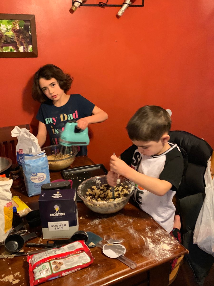 WriteitGlenn's tweet photo. My helpers helping get all the holiday cookies ready in time for the KHS ELA annual cookie exchange. Love the work holiday traditions of cookie exchange and adopting a community family β€οΈ#khsrocks https://t.co/T5WYQsIFpO