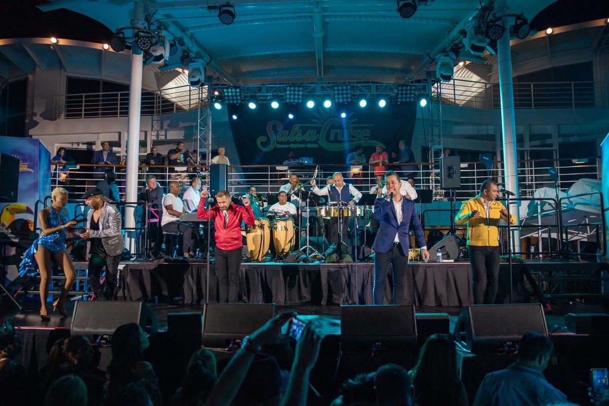 salsacruise's tweet photo. We hope you had safe travels home #SalsaFam! It was an incredible 21st year sailing with you! Here’s a sneak peak at ‘70s night & one of @grupogale’s amazing Pura Salsa performances! More photos & videos coming soon! 🎶🛳🎉👠 https://t.co/sUv8pfdkbN
