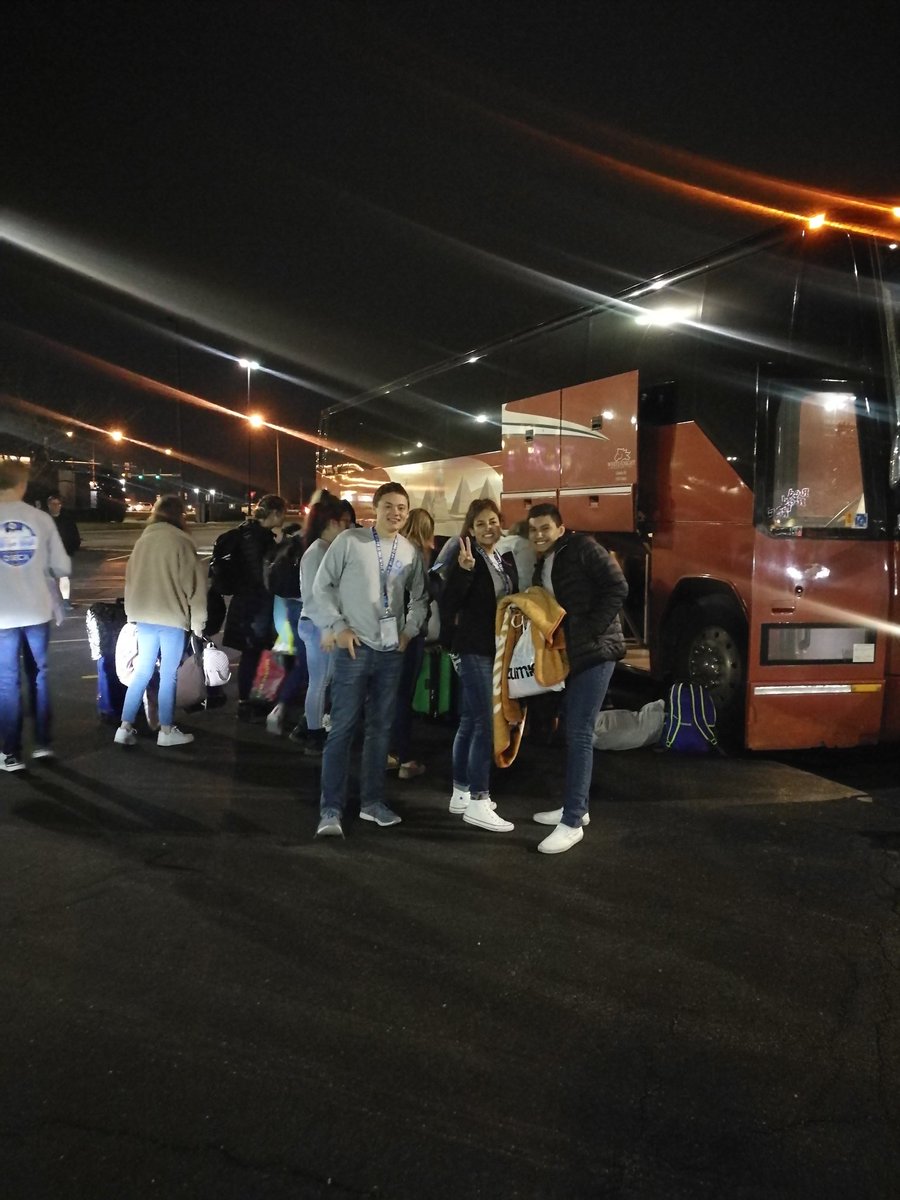 SenoraPullen's tweet photo. Our DECA students just arrived in KC from Minnesota! Now for food and a 3 hour drive home. Thankful that it's PJ day tomorrow at school!! https://t.co/dxW9OF6oLU