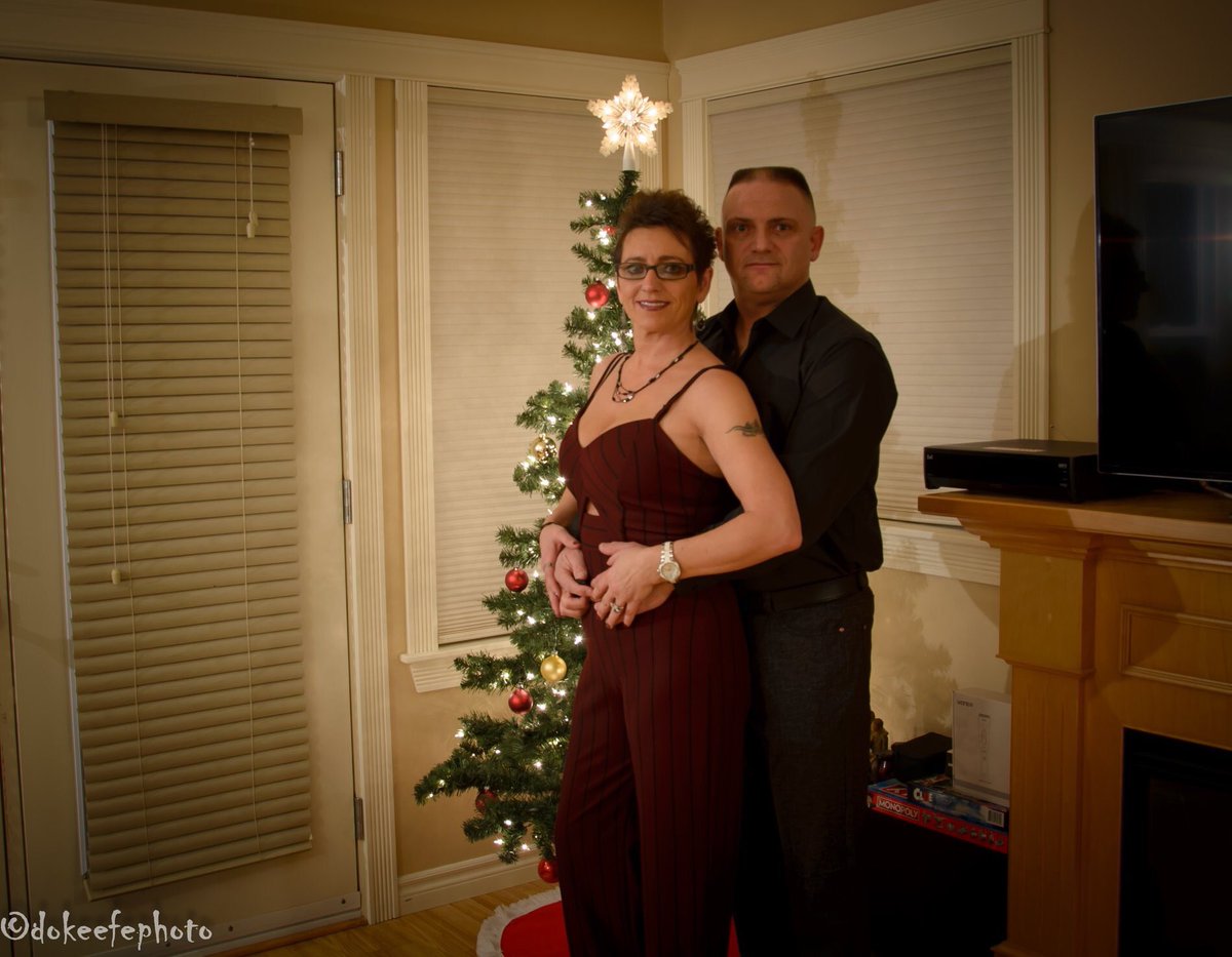 DonnieOK's tweet photo. I would like to believe we clean up pretty good 😂. Ready to attend the “Western Groups Christmas” party last nights. Awesome night as usual. #MerryChristmas #shemakesmelookgood https://t.co/Z5OaMOlpmD