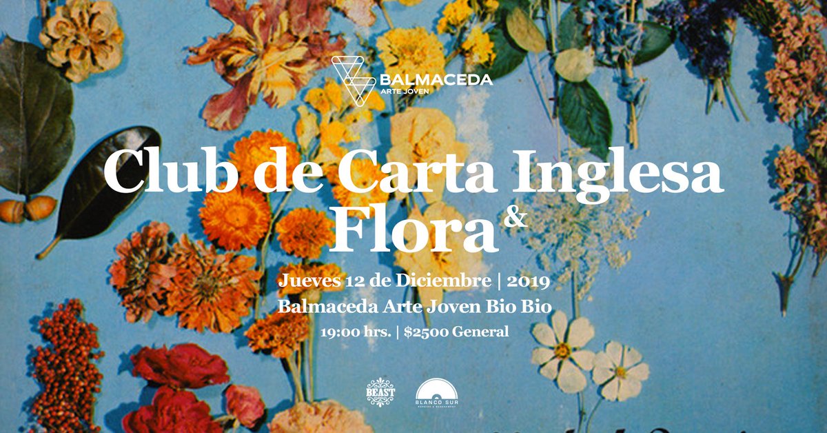 Este jueves 12 de diciembre no se pierdan a <a href="/clubdecarta/">𝙎𝙢𝙤𝙠𝙚𝙧𝙨 ニコパフ業界最安値💎</a> y <a href="/musicaflora/">Flora</a> en <a href="/baj_biobio/">Balmaceda Arte Joven Biobío</a>! 19:00 hrs. $2500 entrada general, más info aquí: facebook.com/events/7218527…