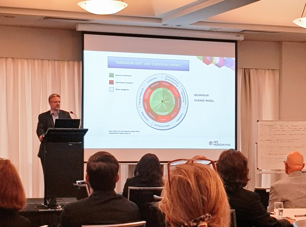JacintaAdelaide's tweet image. ...and the #BehaviourChangeWheel gets a mention! Greater use of the #BCW in designing evidence-based #MedicineSafety &amp;amp; practice quality improvement interventions could improve impact
#MedicineSafetyForum
