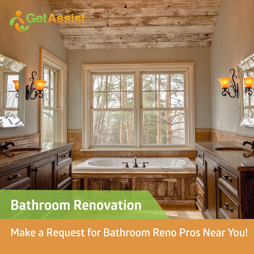 GetAssistApp's tweet photo. Ready to have your bathroom renovated? Try incorporating modern & rustic features together. Whatever your bathroom wishes, just #MakeARequest for renovation experts near you. https://t.co/lmY906txv5
#bathroom #renovation #newtub #newtile #vanity #getlocalhelp #trygetassist https://t.co/cX6BrUftyx