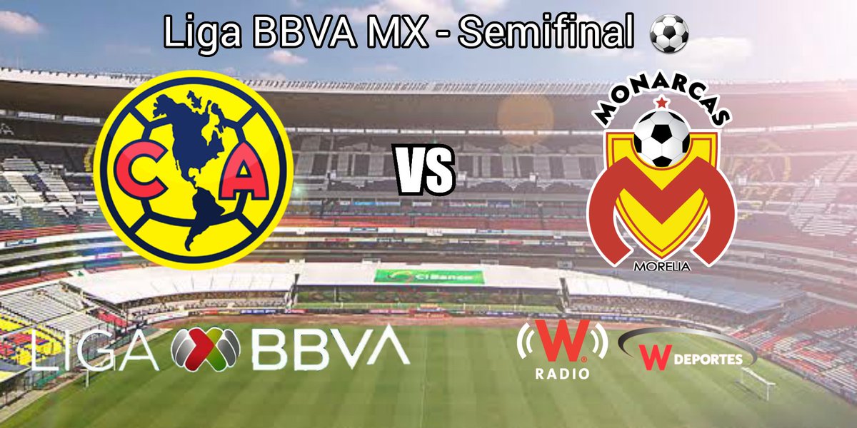 TVDELDEPOR1's tweet photo. #LigaBBVAMX - #LaVozDelFutbol - #LiguillaW 
#ClubAmerica vs #MonarcasMorelia 📲 #AMEvsMOR ⏰ 18:30 hrs 📻 @deportesWRADIO @WRADIOMexico con:

🎙 @JC_Zuniga 
🎙 @betobernard 
🎙 @GuzmanGassoW 
🎙 @chato_jc 
🎙 @hugomarcelomx https://t.co/R8vEhTIfia