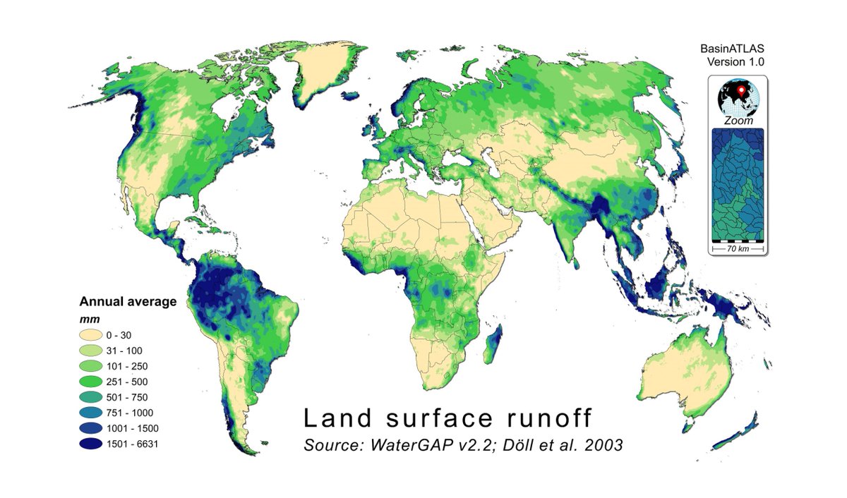Global_HydroLAB's tweet photo. Published in Nature Scientific Data, HydroATLAS brings together more than 50 environmental and socio-economic variables for over a million catchments and 8 million river segments into a single resource. 

The article: https://t.co/lgdMzQs5VF

The data: https://t.co/I7bObuSRNc https://t.co/weSkSBTwhx