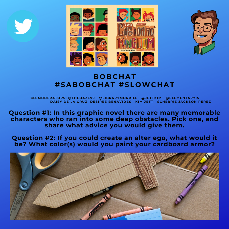 ElementaryIs's tweet photo. Just read @chadsell01's Cardboard Kingdom. In such a creative way, he depicts how our children use their imagination when attempting to overcome personal obstacles. #sabobchat #slowchat #cardboardkingdom #chadsell https://t.co/JhUbpNT4Kw
