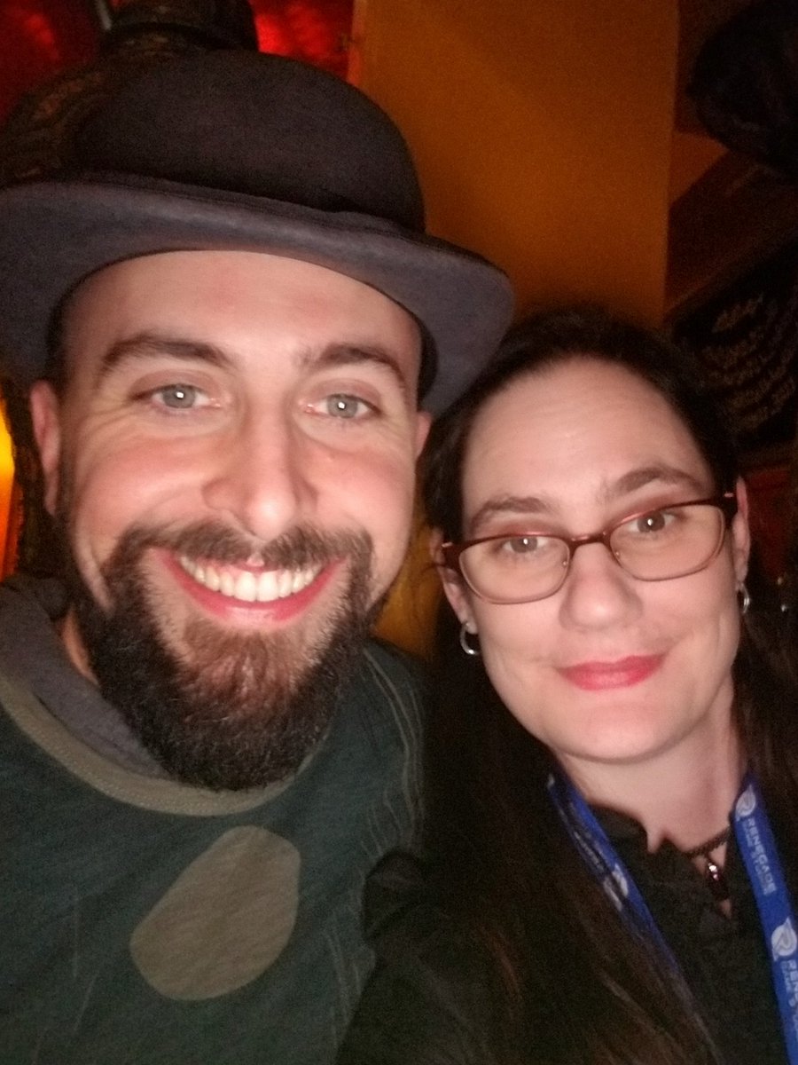 DeirdreDonlon's tweet photo. With brunch defeated, it was time for the Con. So many great moments of friends hanging out.
First the Druid and the Bard #ShatteredEye
Then the Cousins took on the town
#ShatteredFam
Lastly the Engineer and the Dr plotting. #DarkMatter #PraiseTheVoid #SneakyCrew https://t.co/VQgZsLDcPT