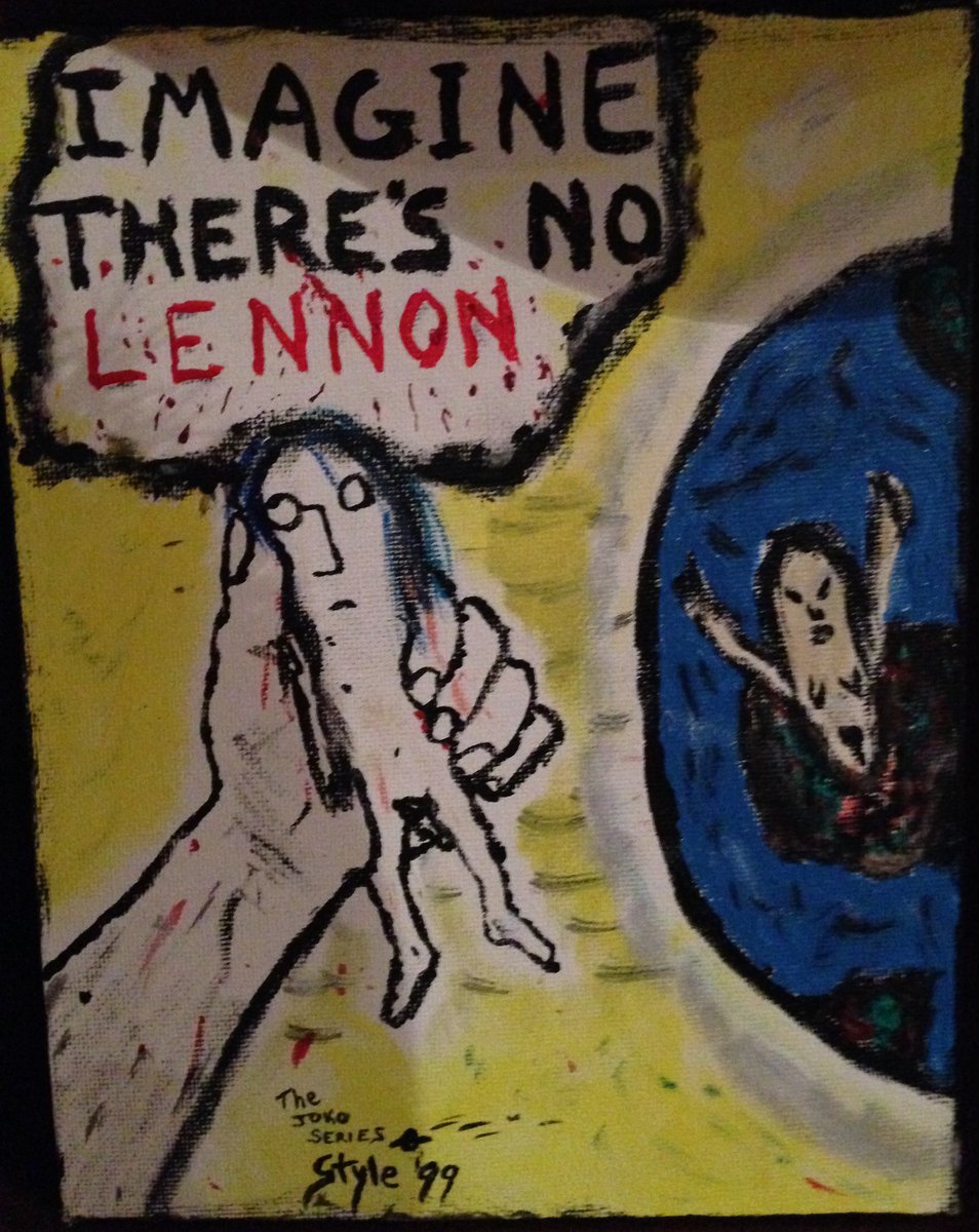 mrestyle's tweet image. I don't paint much but here's one from my ill-received Joko Series I drew 20 years ago. #RIP #JohnLennon gone 39 years ago today, at least I got to be on the same planet as him for 9 years. He inspired even more creativity in others than he created himself. #TheMaster @johnlennon