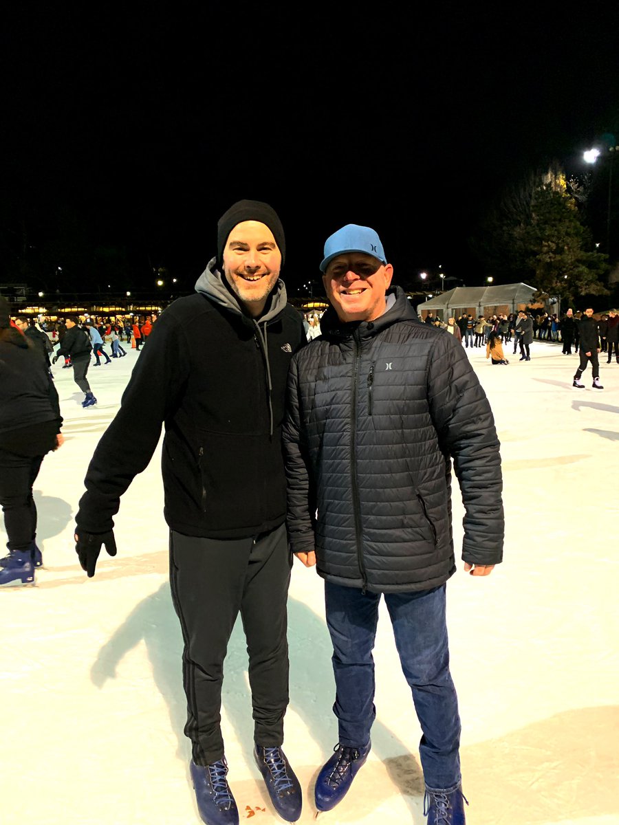 SBRadio's tweet photo. Getting our skate on at #CentralPark before tomorrow morning’s @SBRadio Road Show presented by @Boingo with @nfl COO @MaryannTurcke. #SBRNFL https://t.co/9QyeeWFbAt