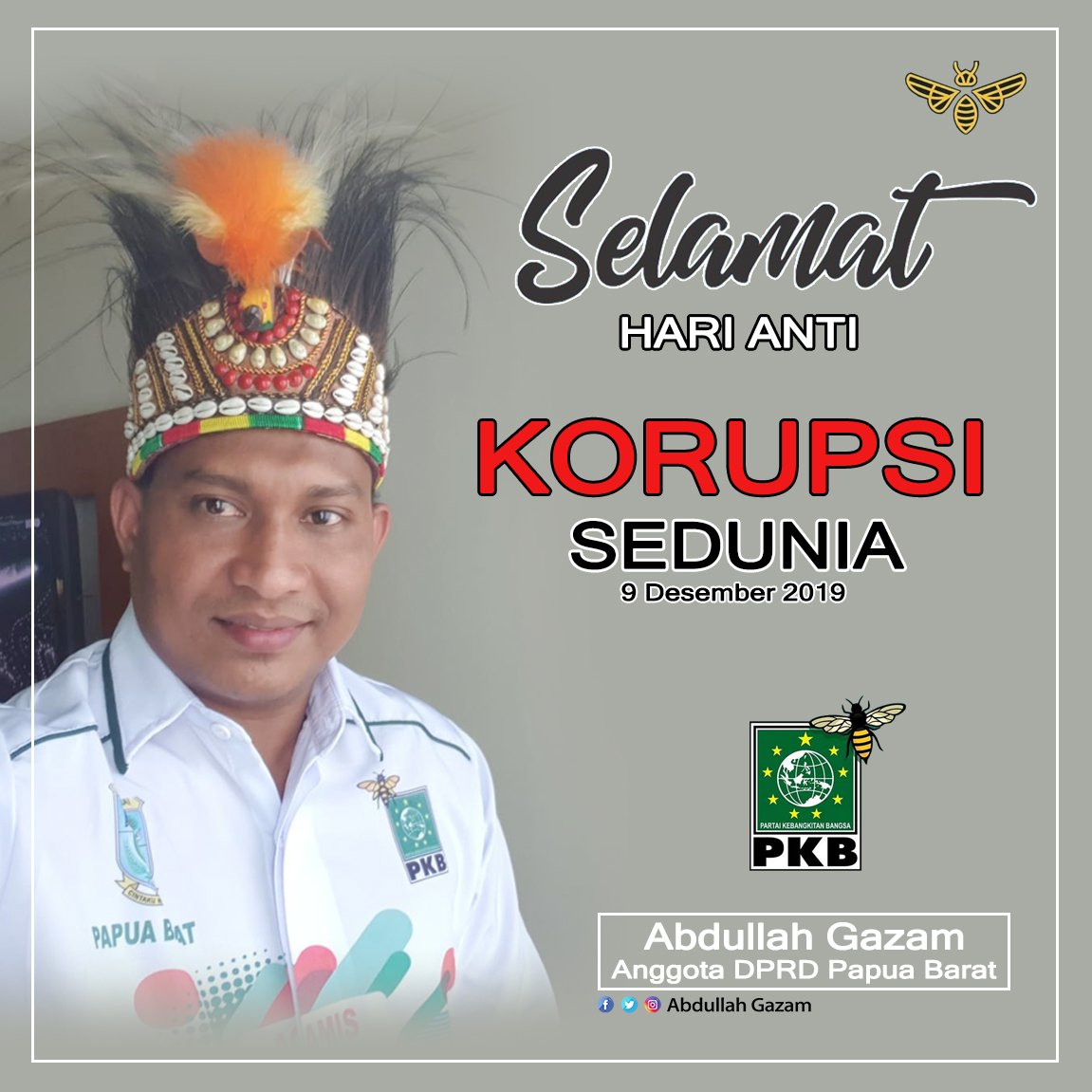 SahabatAG's tweet photo. Selamat Hari Anti Korupsi Sedunia
9 Desember 2019
@AbdullahGazam

#AbdullahGazam #AG #SahabatAG https://t.co/CpnQoqRdM4