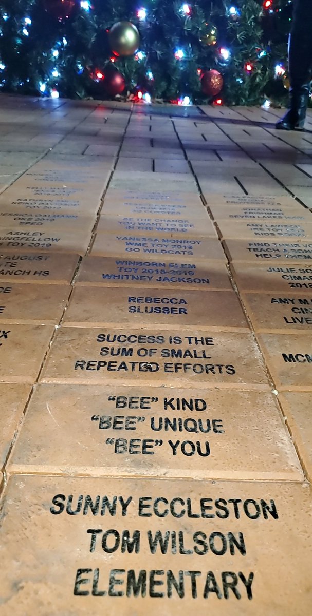 TeacherBishop's tweet photo. Remember to "Bee". . . . . . #MyBrick #TOY @katyisd leaving my legacy in Katy Heritage Park! #MyWords #MyMotto 🐝🐝🐝💛🖤💛🖤 https://t.co/yug3g0lfWJ
