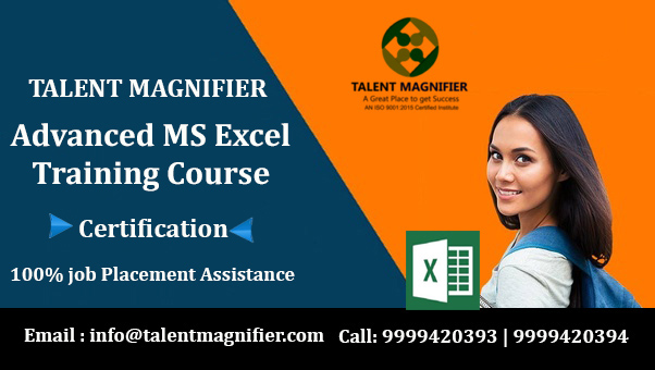 talentmagnifier's tweet photo. Talent Magnifier's.https://t.co/GuABcxcSJg #AdvancedExcelCourse will #empower the #students to be able to perform #complexcalculations, more efficiently, using various #Excelfunctions. Our #experttrainers also train them in organizing and analyzing large volumes of data.#Enroll https://t.co/1XHQuzARgd