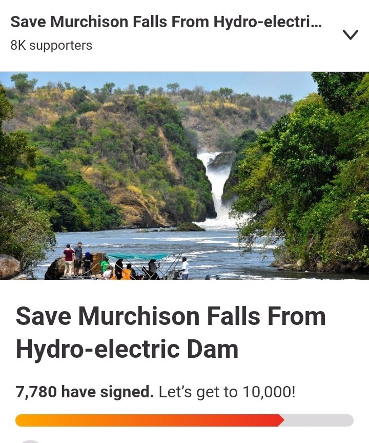Lets get to 10,000 signatures! Sign the petition to #SaveMurchisonFalls in #Uganda!  chng.it/VxrFN8r4