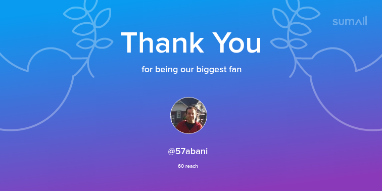 Our biggest fans this week: 57abani. Thank you! via sumall.com/thankyou?utm_s…