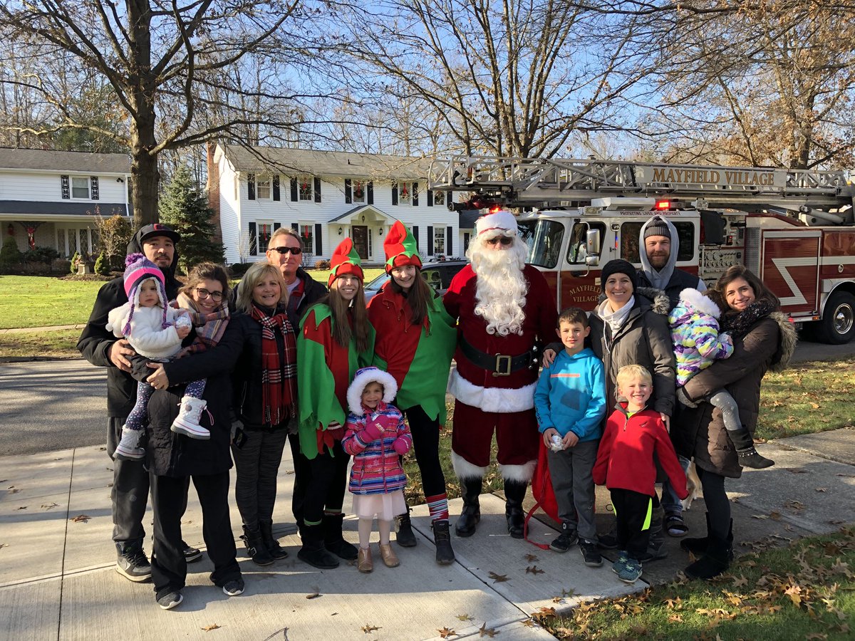 Thank you Santa and helpers for stopping by in the fire truck to visit all of us big and little kids! ⁦<a href="/mayfieldvillage/">Mayfield Village</a>⁩
