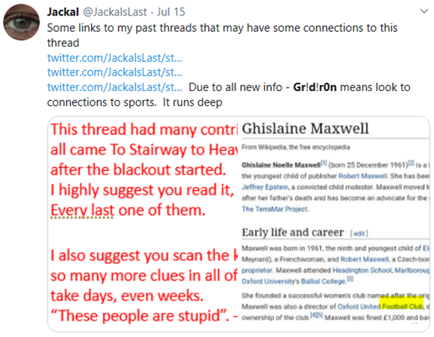 More Gr!d!r0n connections. I started seeing Trumps twts dec0de sports alot. Esp s0ccer & f00tball. Hers just one example. Follow the ball became a running joke  @voeljegoed  @verndog68  @Cindy00086290