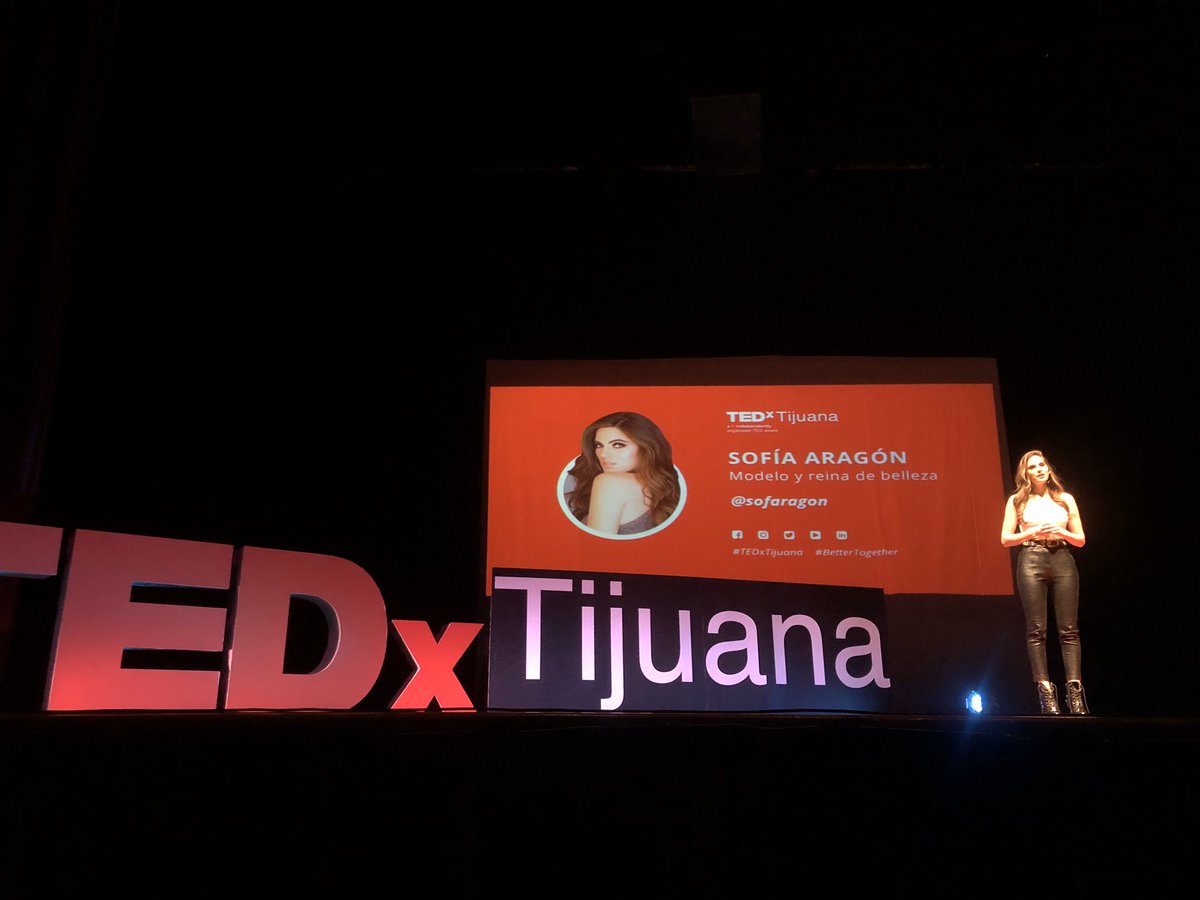 juanluis11's tweet photo. Tuve la oportunidad de conocer y escuchar a #SofiaAragon en el #TEDxTijuana hace unos meses uno me quedó duda de su inteligencia, presencia y belleza. Ella ya ganó. #MissUniverse2019 👸🏻 https://t.co/fYJmmtw3tp