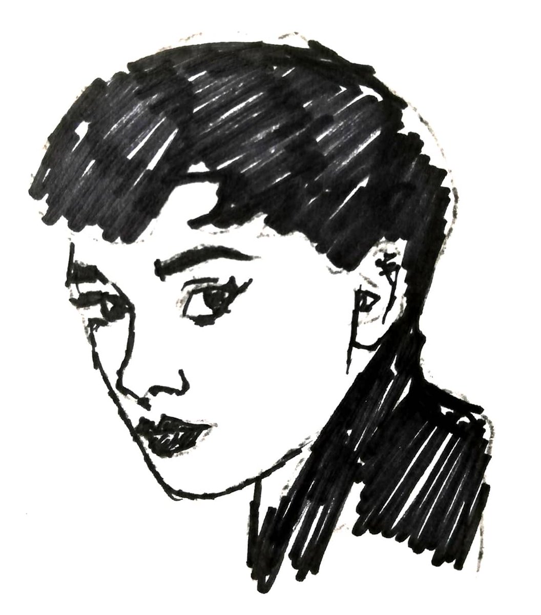 Toohajimu Great People 偉人シリーズ Audrey Hepburn オードリー ヘップバーン Art オードリーヘップバーン Audreyhepburn イラスト Illustration