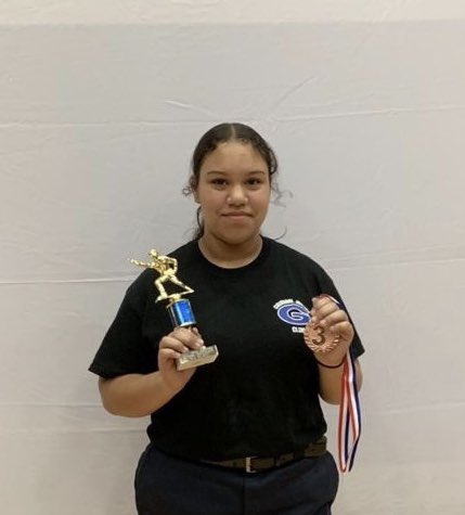 Awesome night at our first competition of the year! Senior, Camryn Whitman placing 1st in physical agility and first timer Freshman Jaida Cruel placing 3rd in booking procedure! Awesome job! Well done! #criminaljustice #gisd