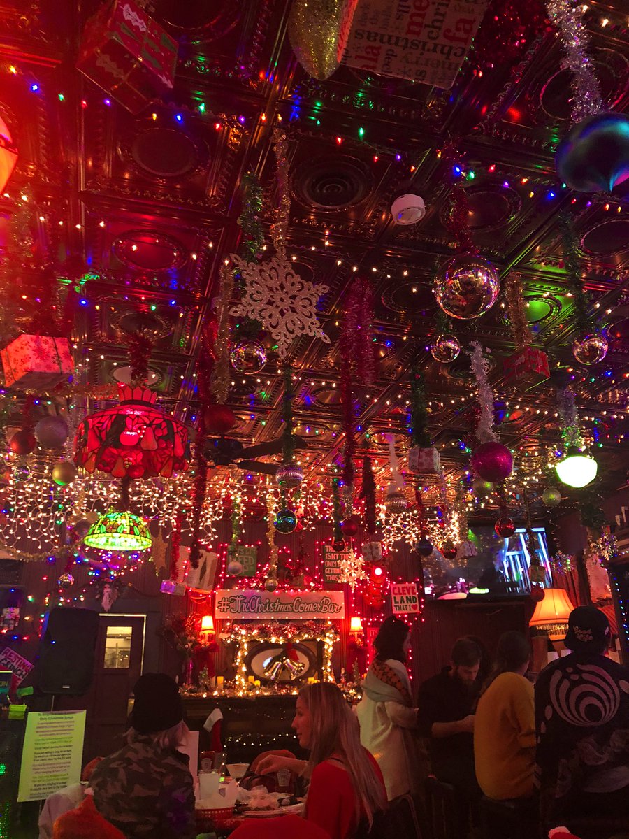 travelkenzie's tweet photo. Filled up on Christmas cheer and cocktails at The Christmas Corner Bar! #thisiscle @discoverCLE #discovercle https://t.co/vWl0XcdTqq