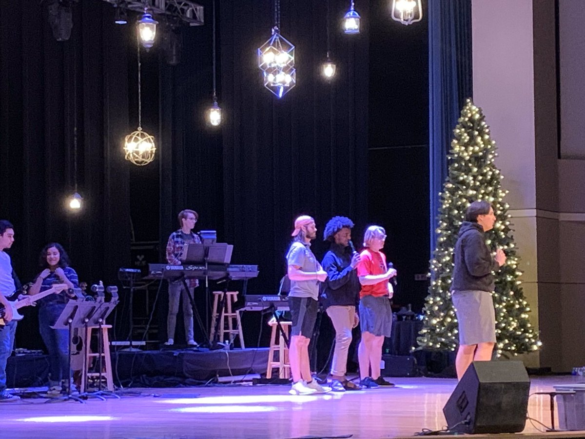 MojoChoir's tweet photo. It’s night one of rehearsals for the Black Magic Christmas Show!  Thanks to our parents for serving up a our traditional “family dinner” (yum!).  Mark your calendars for this Thursday at 7 p.m. at Crossroads Fellowship church. It’s going to be a great show! https://t.co/scRxkCcRn1
