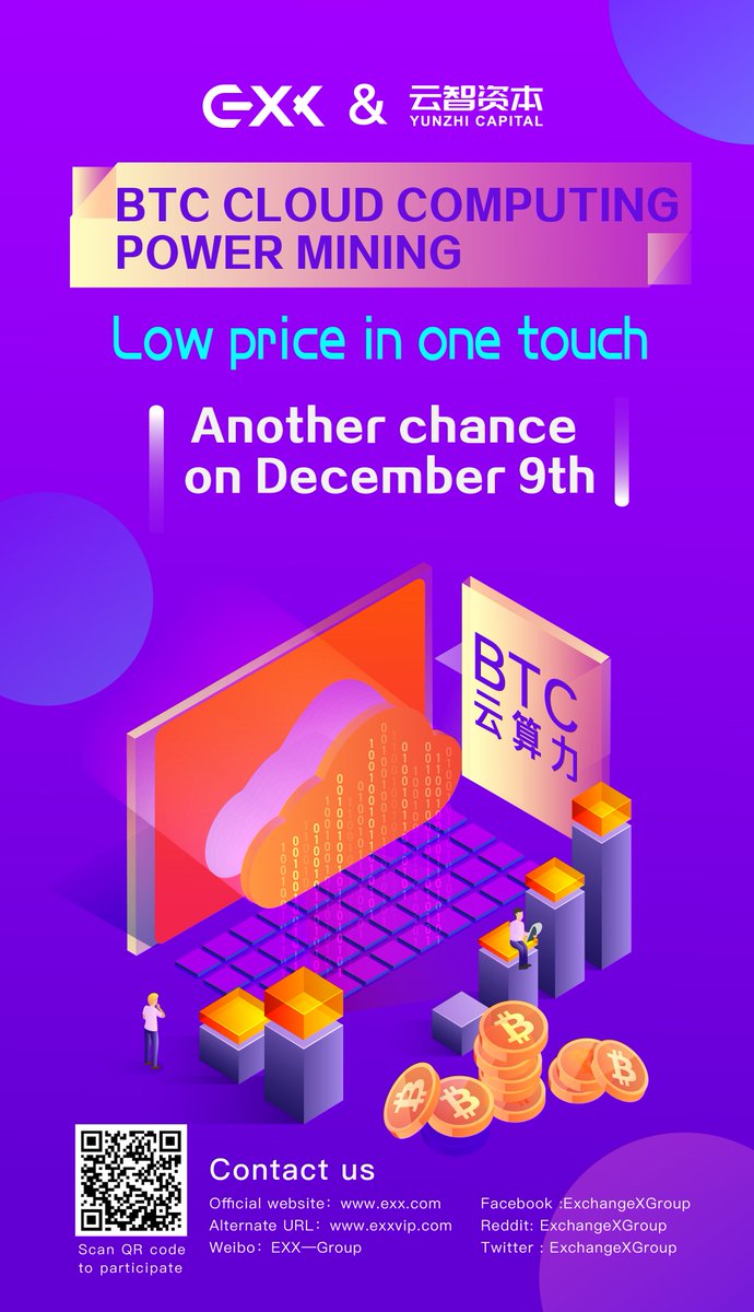 ExchangeXGroup's tweet photo. 为满足更多用户需求，EXX第三期云利宝BTC-T17-400已上线官网。此产品采用先进机型蚂蚁矿机T17，性能强悍，算力定价更低，仅23.99USDT/T。另无需用户承担断电、矿机损坏等风险，通过合约天数顺延保证收益。详情可查看：https://t.co/ROCNuUEdNM https://t.co/mjwU4i8TuL
