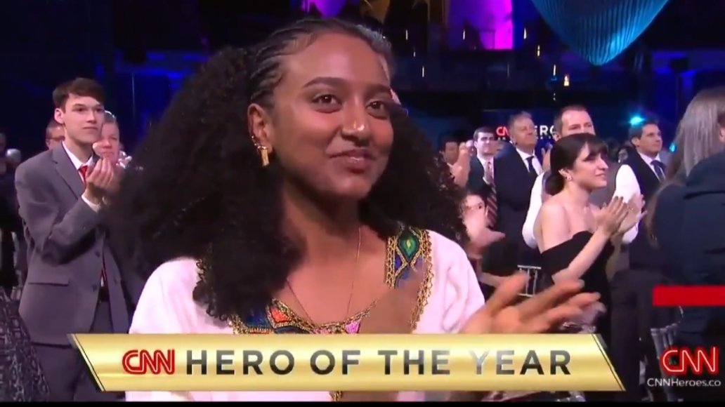 Congratulations Freweini Mebrahtu on being  the 2019 CNN Hero of the year! 

'This moment is not just for me, this moment is for every girl', Freweini.

Congratulations the entire family at @MariamSebaPads 💃💃

And Congratulations #Ethiopia!! 🇪🇹🇪🇹🇪🇹