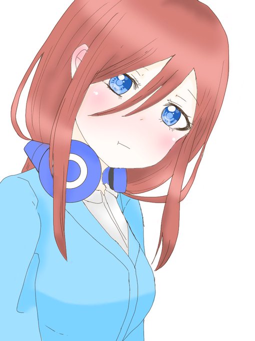 ねぎまさんがTwitterに投稿した中野三玖(五等分の花嫁)のイラスト。