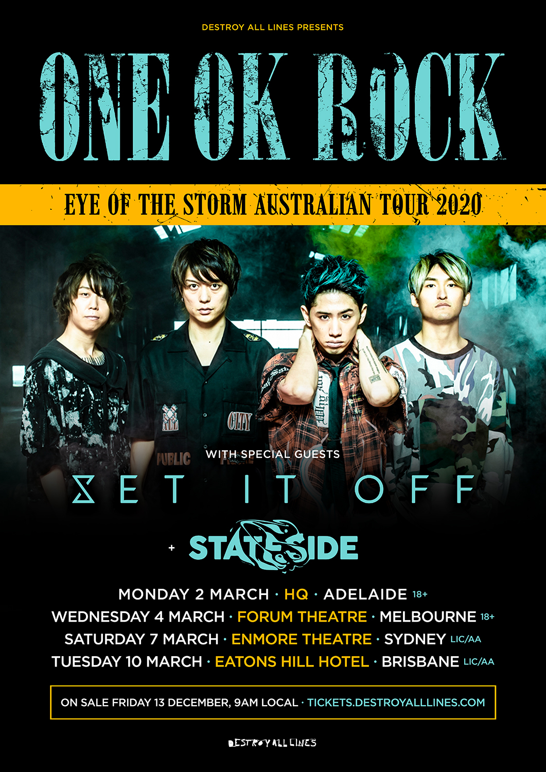ONE OK ROCK 2019-2020 EYE OF THE STORM JAPAN TOUR ワイドシルエット