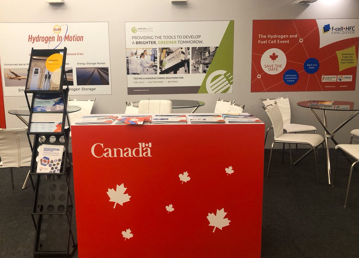 PoweringNow's tweet photo. Weโre underway at #IHFC2019 in #Mumbai! ๐จ๐ฆ๐ฎ๐ณ Be sure to drop by the #CHFCA #Canada booth to meet members @GreenlightInnov, @Intertek, #HydrogeninMotion and @SFU https://t.co/DqvYKRaT6q