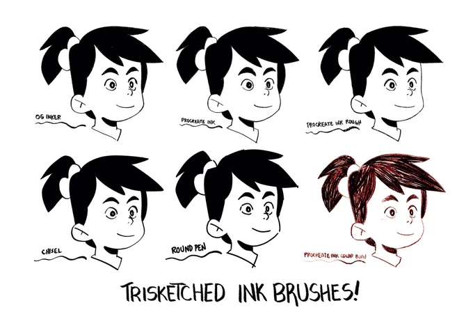 Happy #Procreate5 update! I compiled the Procreate ink brushes I use when I do my sketches and drawings in all into one set!

As usual they're all free! Tips are greatly appreciated, too!

Feel free to get it here:
https://t.co/8a02sVwcM7 