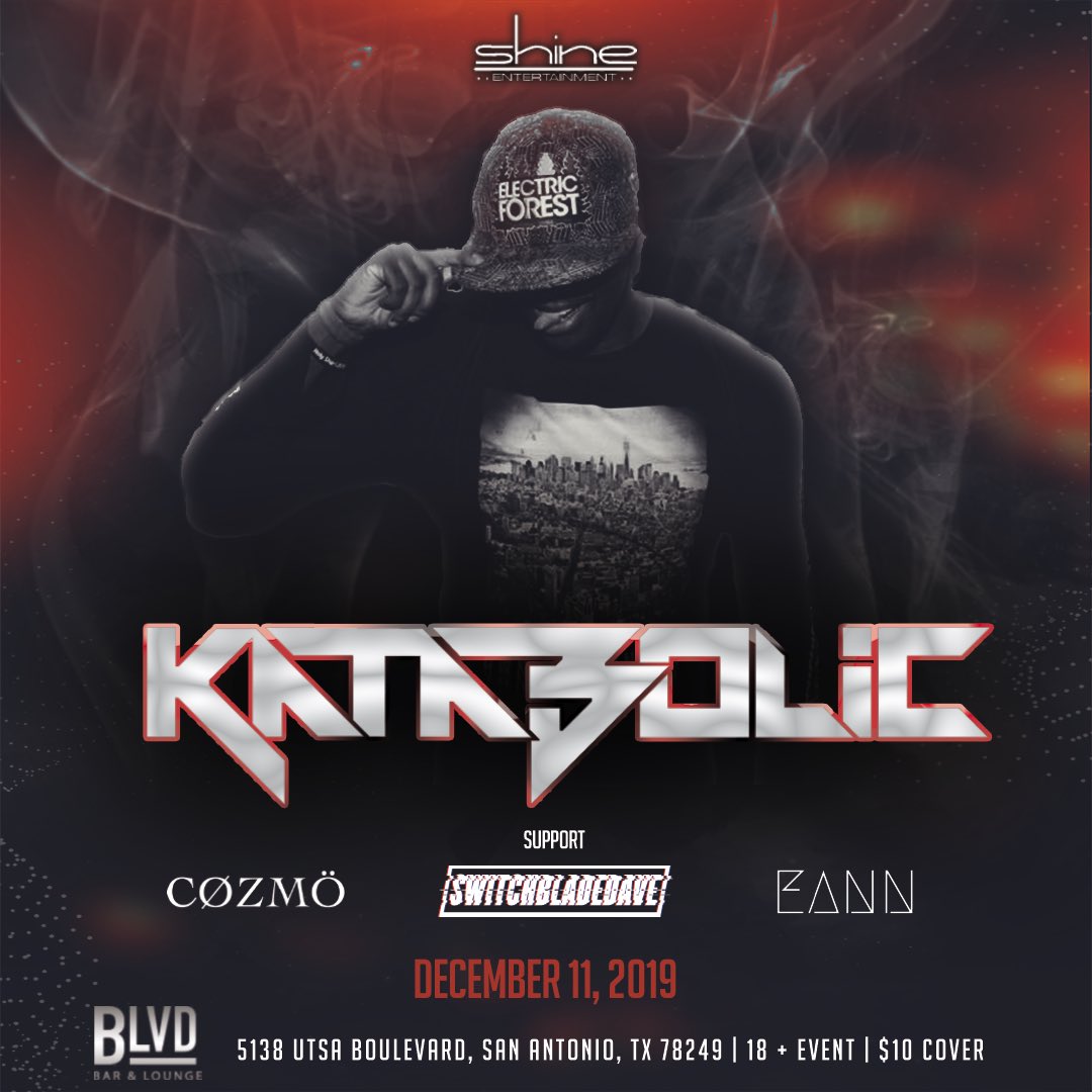 ShineEntSA's tweet photo. ANNOUNCEMENT! 

This week we turn up the heat at @BLVDSA with our special guest @itsKataBolic along with @itseann @Switchbladedave &amp; Cozmo! See yall this Wednesday! 

18&amp; up welcome https://t.co/xV4GWNmiCV