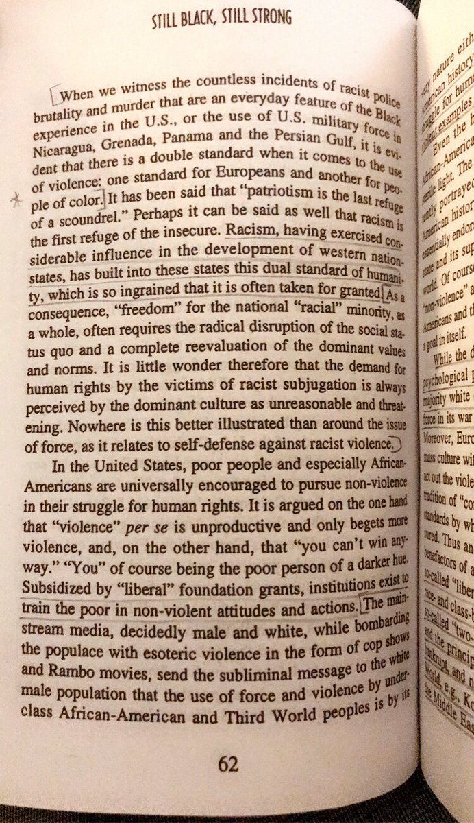 “While the disenfranchised Black community is fed the psychological pablum of non-violence, the enfranchised majority white community trains its children in the use of force in its war colleges & police paramilitary institutions.” - Dhoruba Bin Wahad