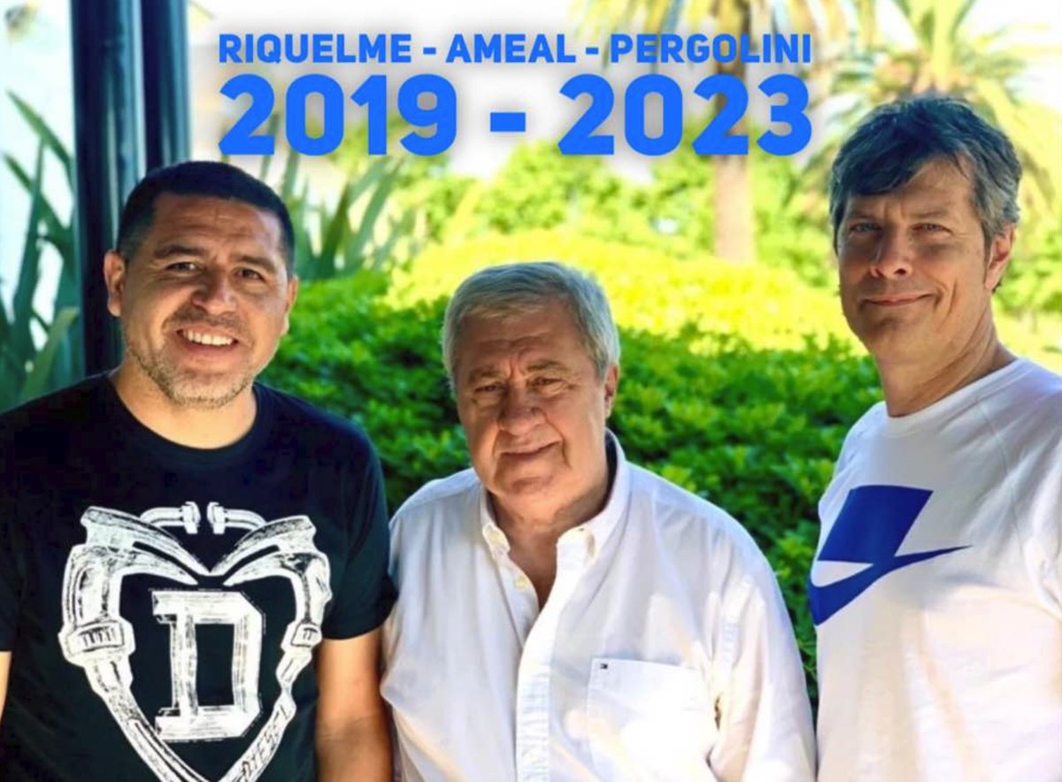#Riquelme - #Ameal - #Pergolini gobernarán a #Boca los próximos 4 años.
Les deseamos muchos éxitos, porque su éxito es el éxito de TODOS los hinchas de Boca. 

#VamosBoca 💙💛💙