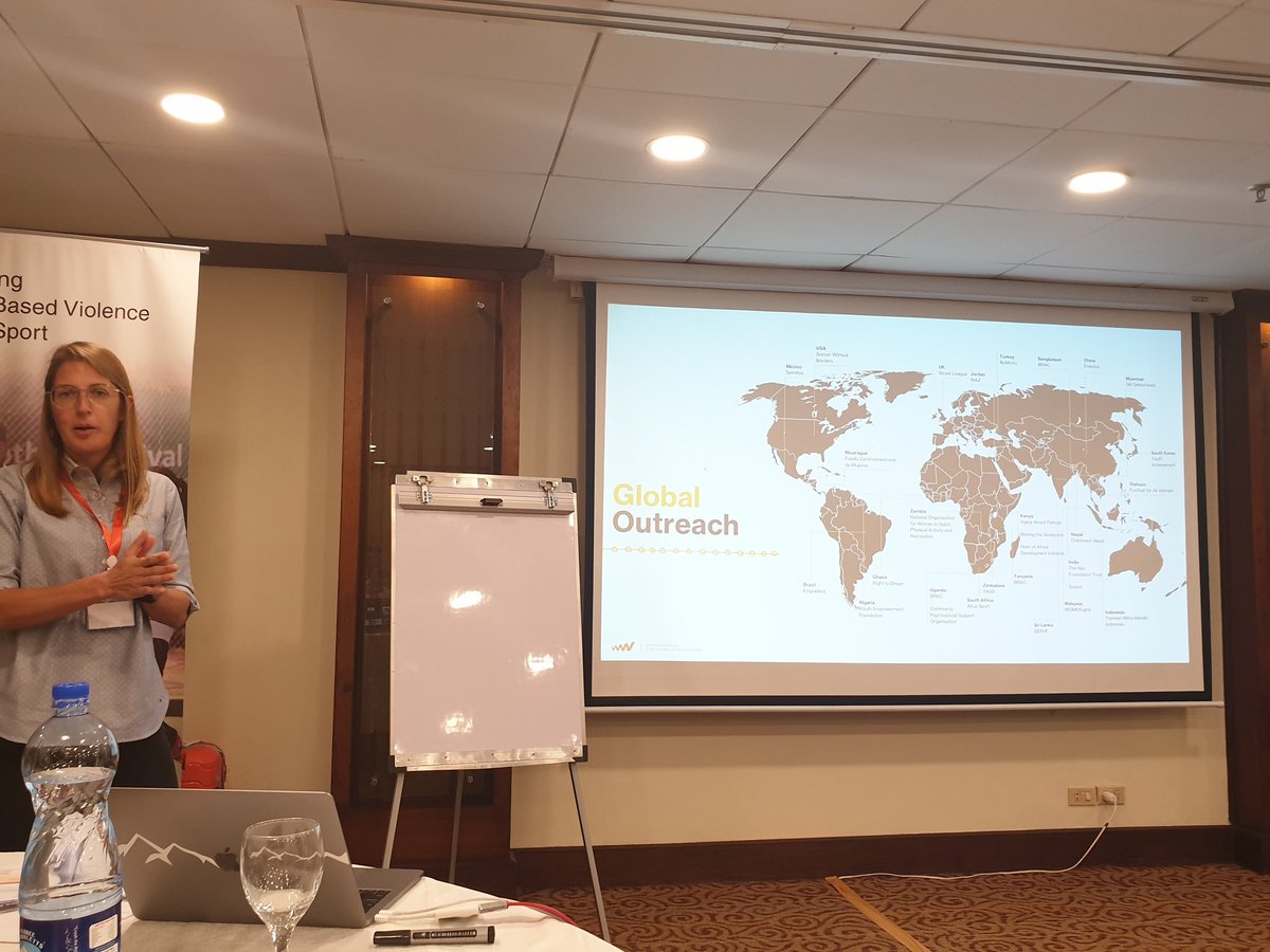 SamanAhsan's tweet photo. Nicole Matuska from @Women_Win sharing the scope of their work to empower adolescent girls through #Sport at workshop organized jointly with @RightToPlayIntl on Addressing #GBV through sport with participants from #PakistanisSupportTwitterAction and #USA. https://t.co/s7tSjqSdbj