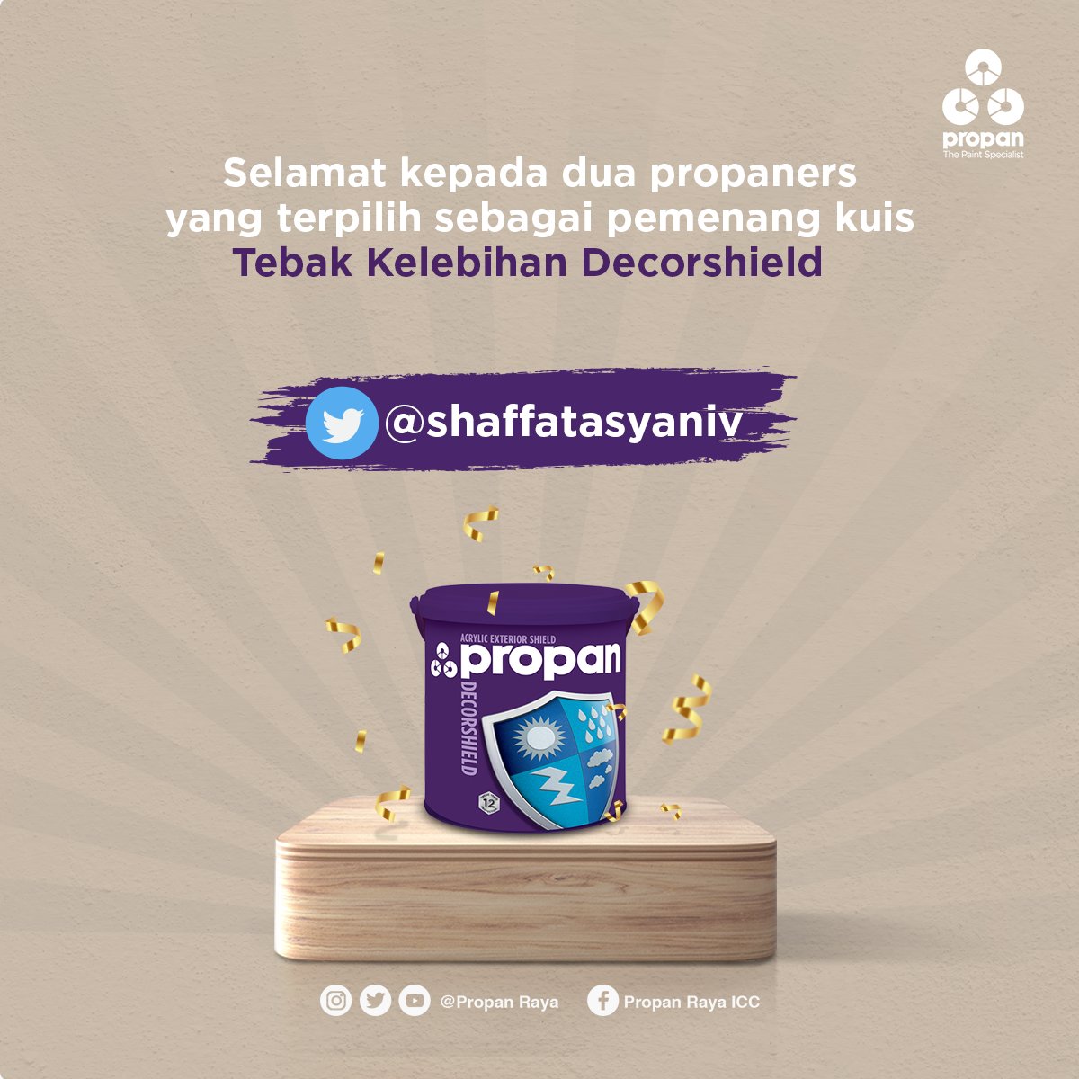 propanraya's tweet image. Selamat pada pemenang kuis #Profun!

Mohon mengirimkan data diri berupa nama, alamat, nomor telepon yg terdaftar di Gopay serta foto identitas diri (KTP/SIM) melalui DM. Terima kasih 😊