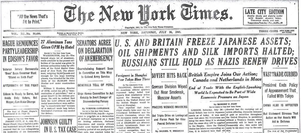 At time, Japan was struggling with influx of Communist revolutionaries in the region.US exacerbated this w/ crippling sanctions and embargoes, crushing Japan's ability to defend themselves.