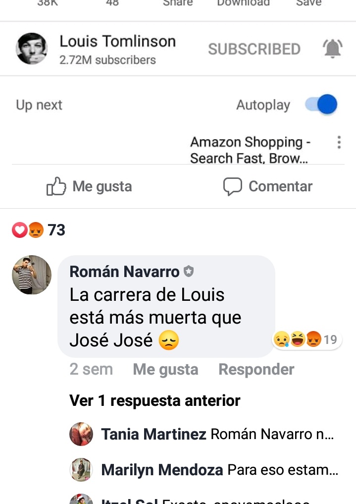 LxuisPromo's tweet photo. @fallininlouis @AmazonMusicMX @Louis_Tomlinson Éste chico está participando @ tw_roman y tiene un buen de Rts y favs  pidiendo ayuda en un grupo de FB amenazando que dará ban si no le ayudan https://t.co/a3Sb9Lja1S